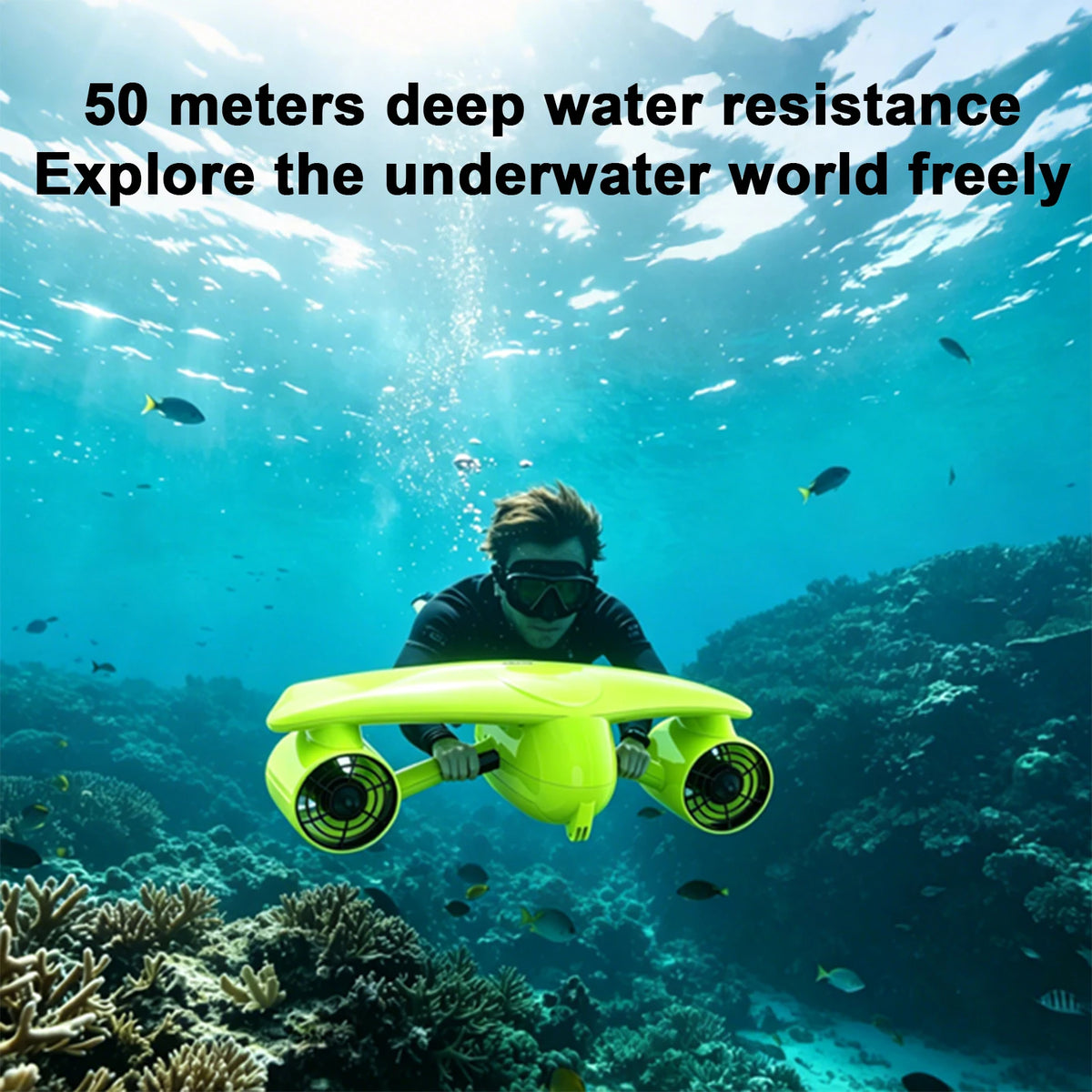 Portable Dual Motor Underwater Scooter for Snorkeling and Diving