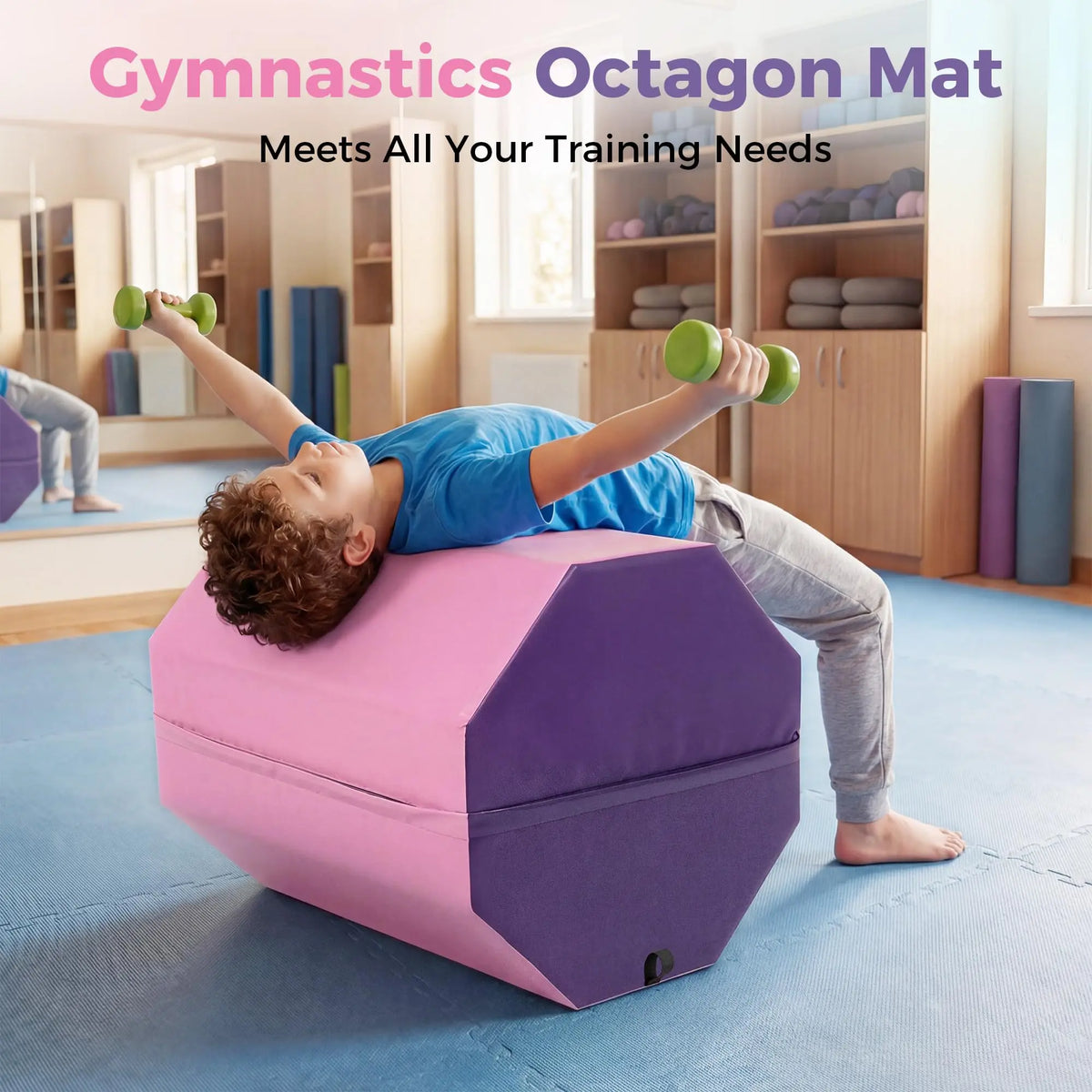 Gymnastics Backbend Somersault Trainer Octagon Tumbling Mat For Training