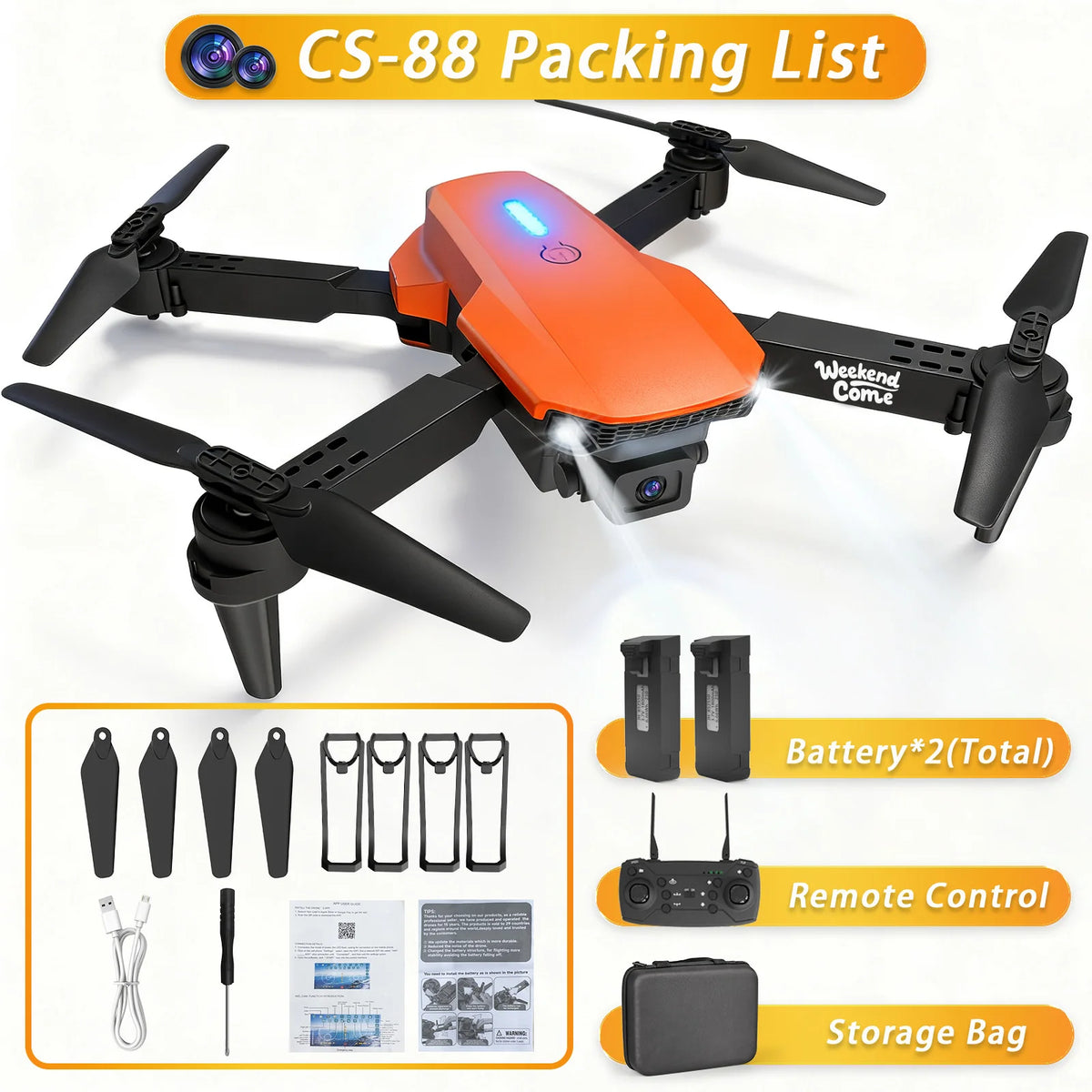 Professional HD Camera Foldable Quadcopter Drone For Beginners