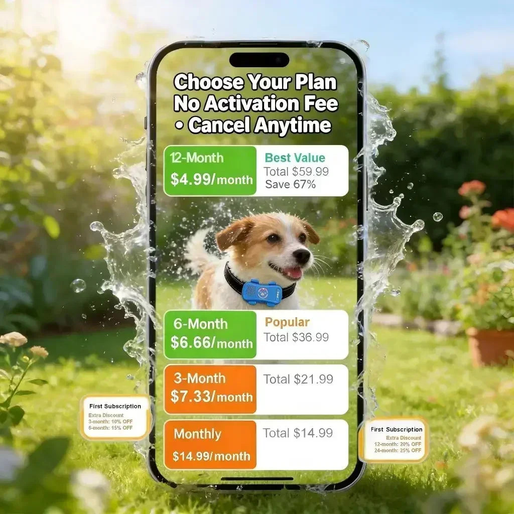 WANWAYTECH 4G GPS Pet Tracker With Live Tracking IP67 Waterproof