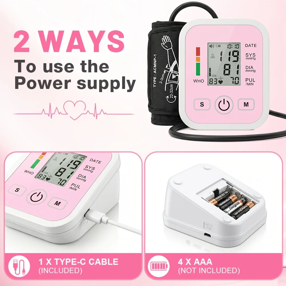 Automatic Upper Arm Blood Pressure Monitor With Heart Rate Memory