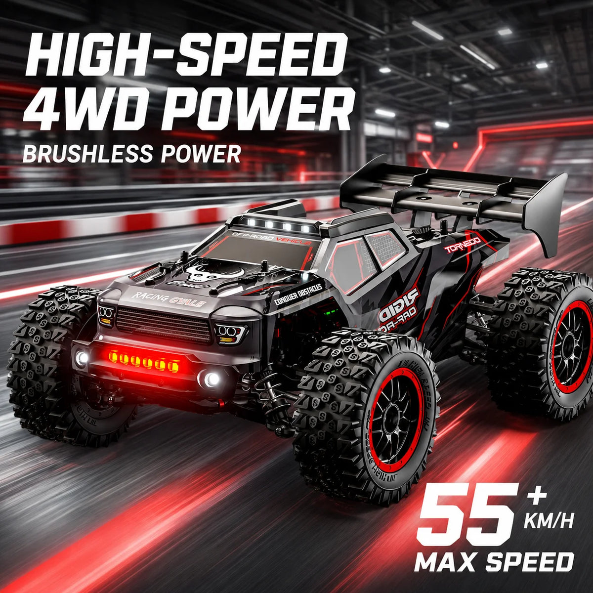 ZNLYRION Brushless RC Truck With Metal Gears And LED Lights