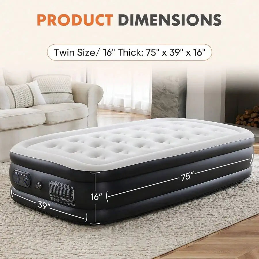Portable Air Mattress With Built In Pump For Outdoor Camping