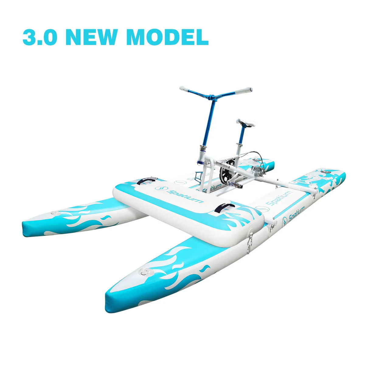 Spatium Inflatable Pontoon Water Bike for Lake Adventures