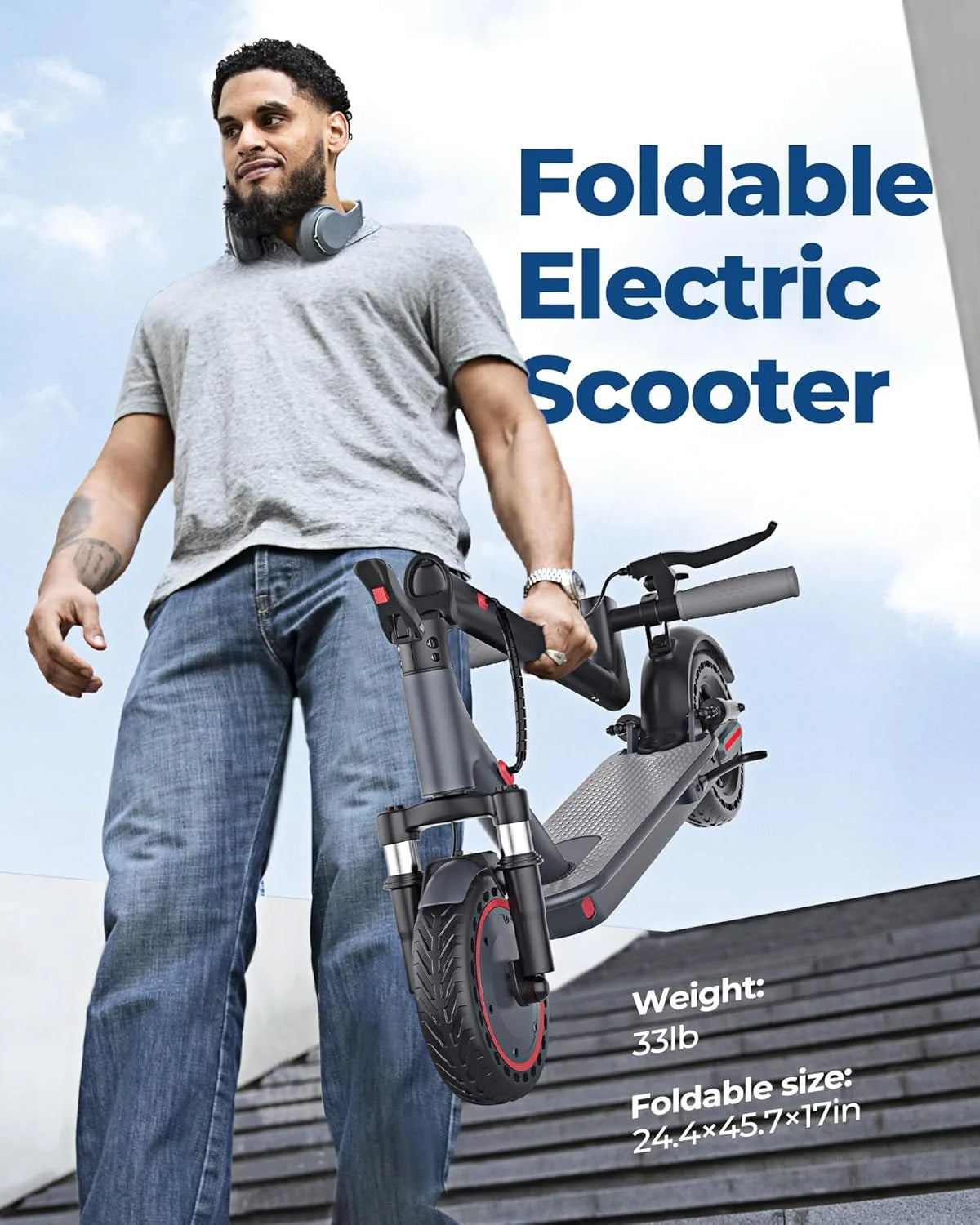 AOVOPRO Ap07 Electric Scooter Featuring Smart App Control Dual Shock