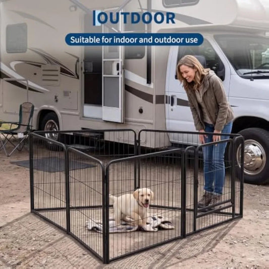 Garvee Heavy Duty Foldable Dog Playpen With Secure Door
