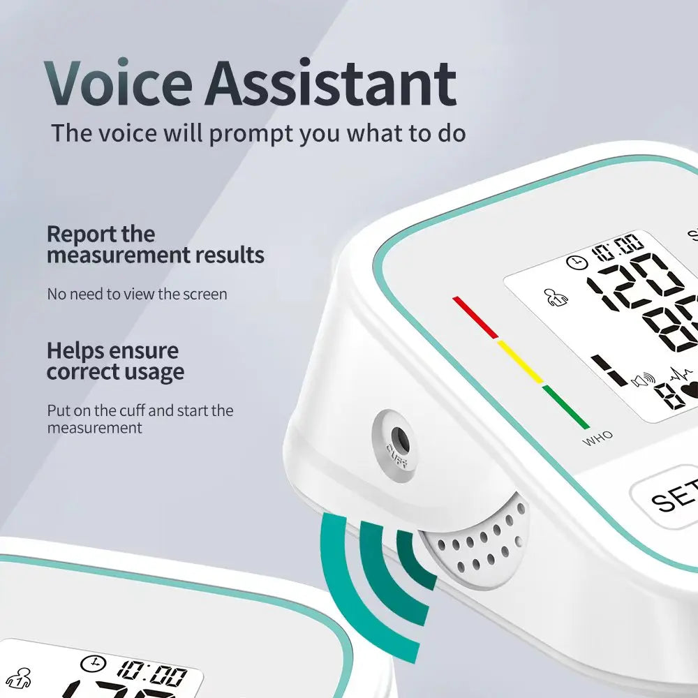 Digital Upper Arm Blood Pressure Monitor With Voice Function
