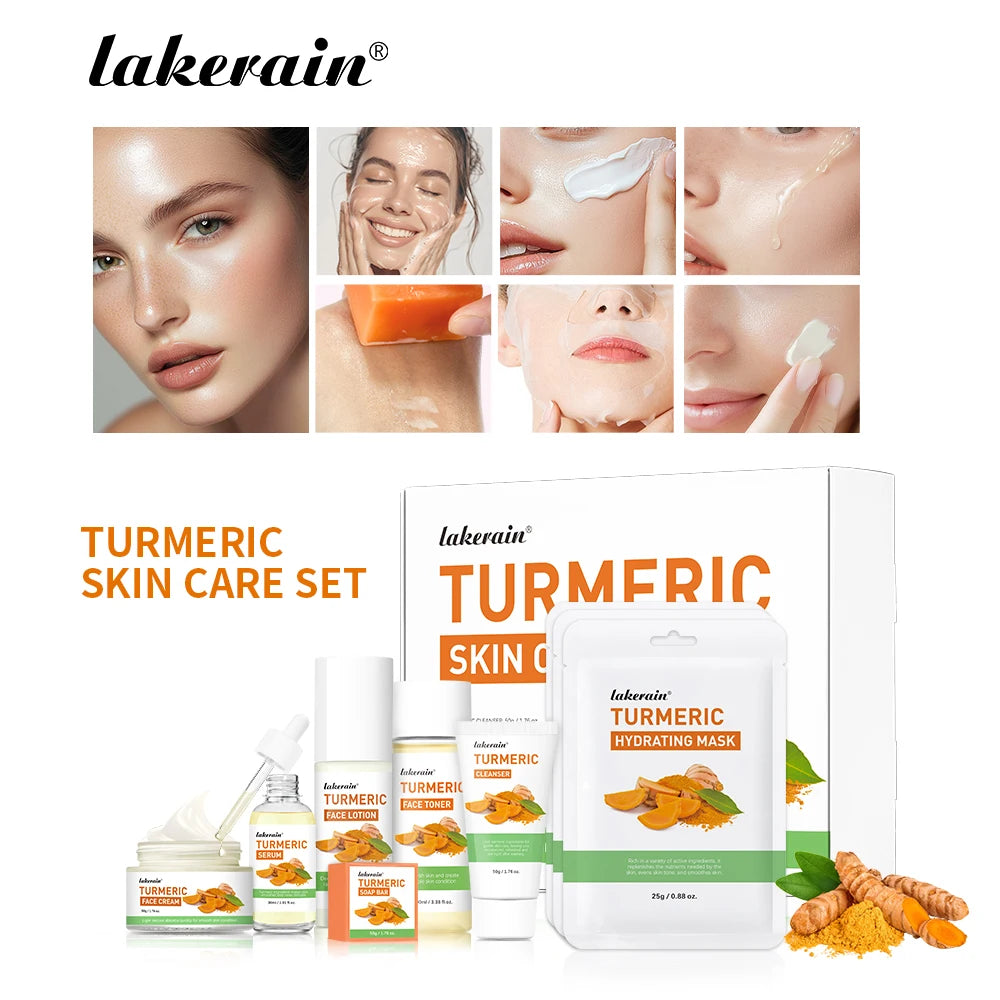 Lakerain Turmeric Skincare Set For Brightening And Nourishing Skin