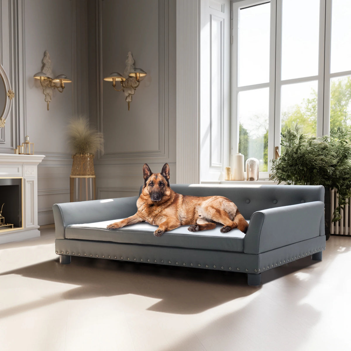BINGOPAW Rectangular Elevated Dog Sofa Bed For Pets