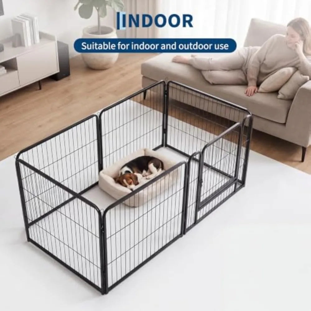 Garvee Heavy Duty Foldable Dog Playpen With Secure Door
