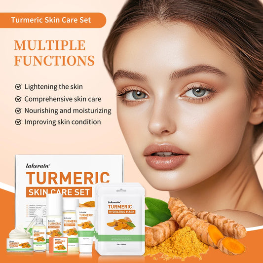 Lakerain Turmeric Skincare Set For Brightening And Nourishing Skin
