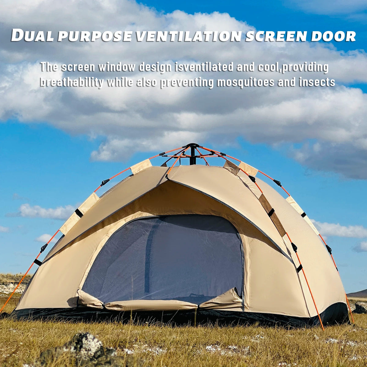 Pakicetus Automatic Pop Up Camping Tent Quick Setup Portable Windproof