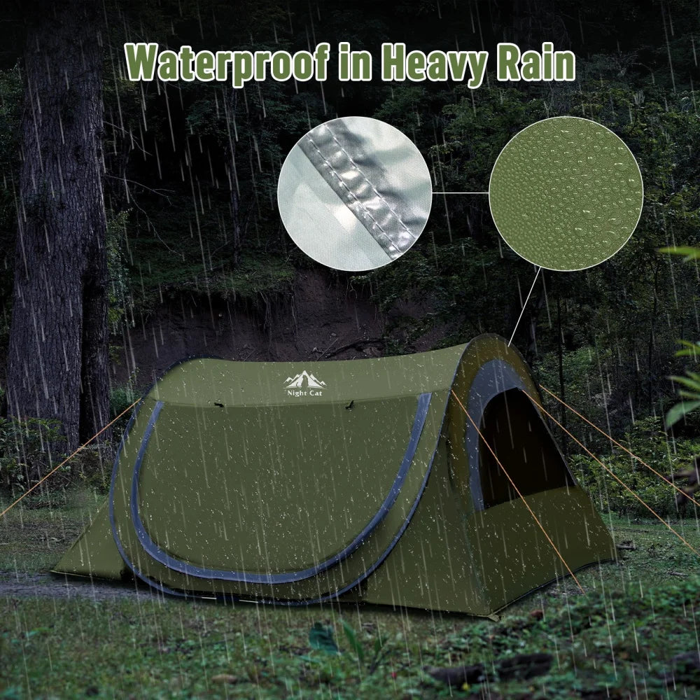 Night Cat Automatic Pop Up Tent With Durable Mosquito Netting