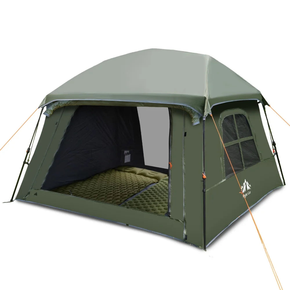 Night Cat Four Person Pop Up Camping Tent With Vestibule