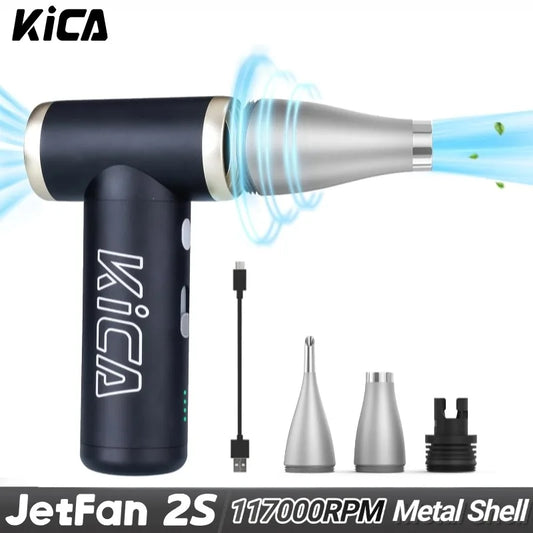 KICA JetFan 2S Portable Air Blower Rechargeable Aluminum Mini Fan
