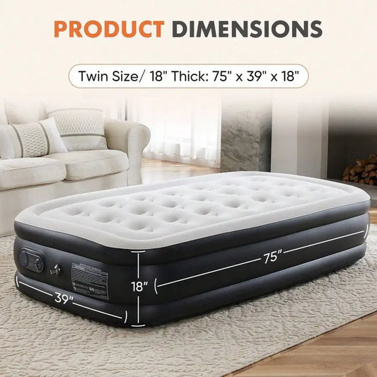 Portable Air Mattress With Built In Pump For Outdoor Camping