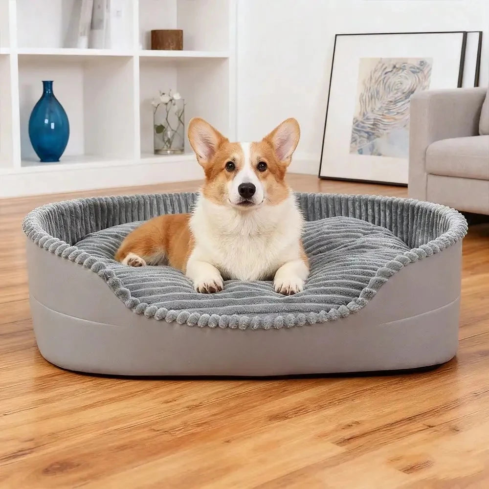 Luxury Cotton Pet Bed Warm Plush All Season Sleeping Cushion