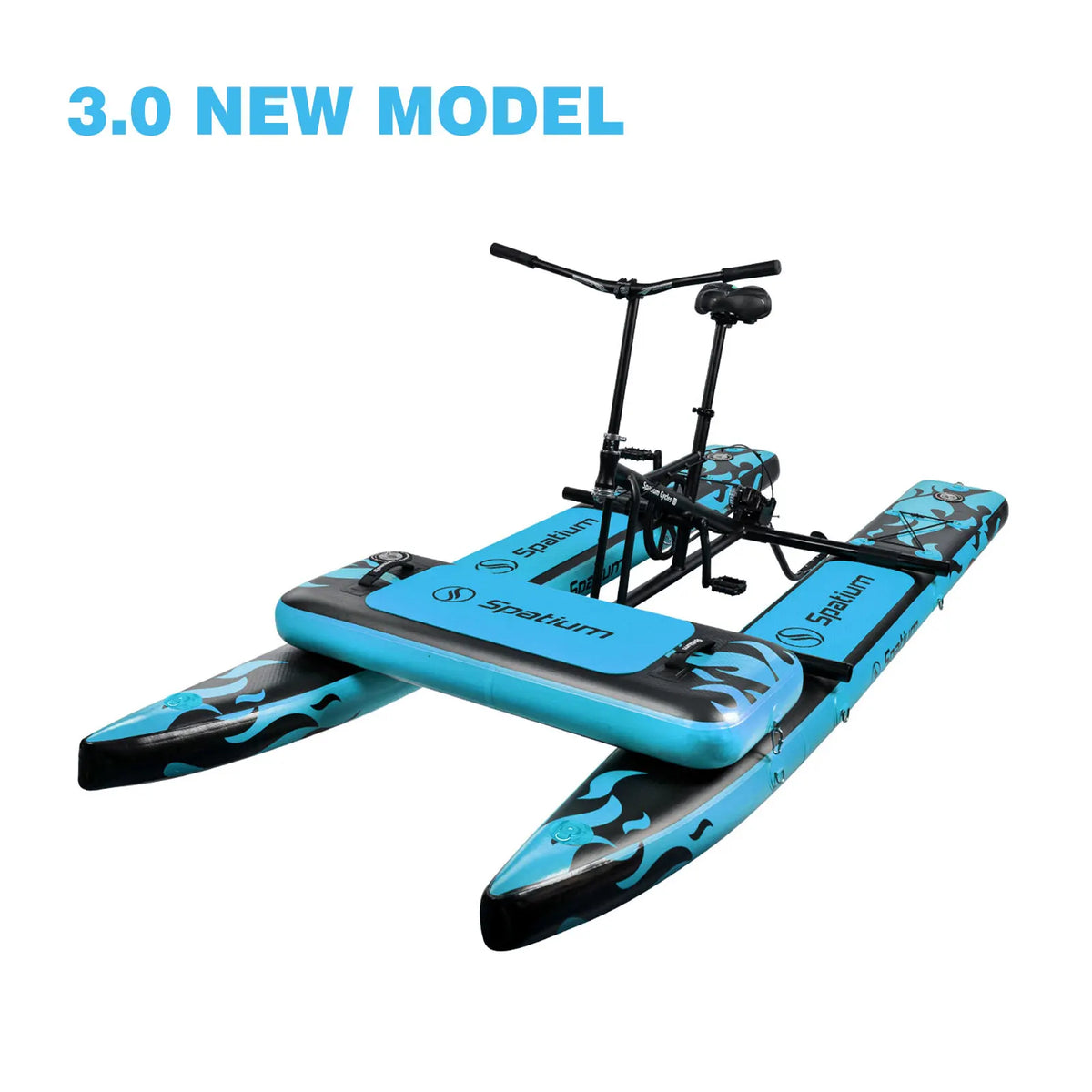 Spatium Inflatable Pontoon Water Bike for Lake Adventures