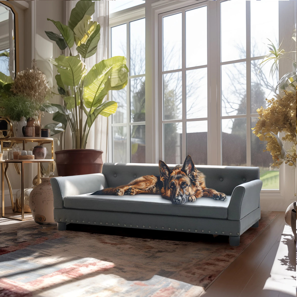 BINGOPAW Rectangular Elevated Dog Sofa Bed For Pets