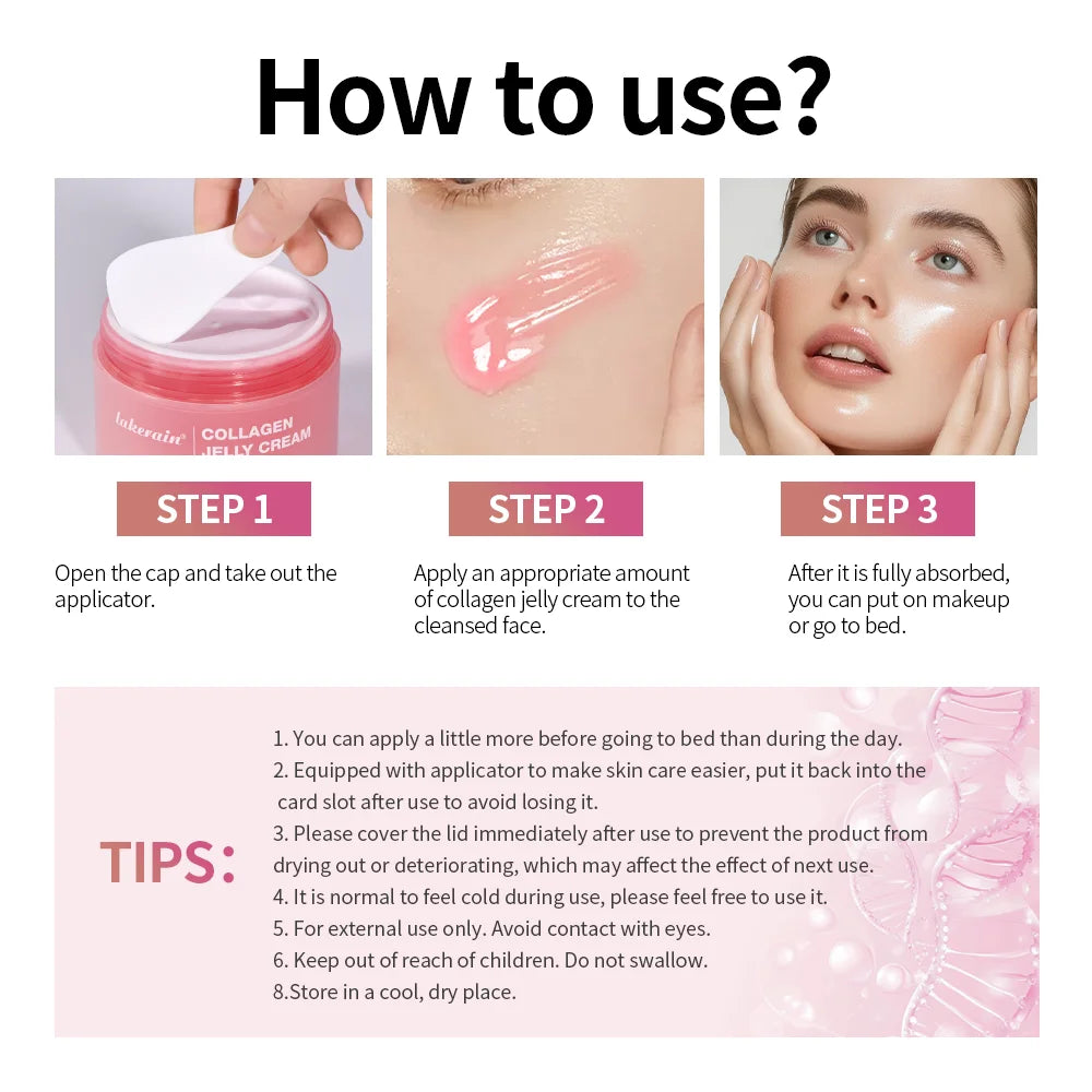 Lakerain Collagen Jelly Face Cream For Hydrating Nourishing Skin Care