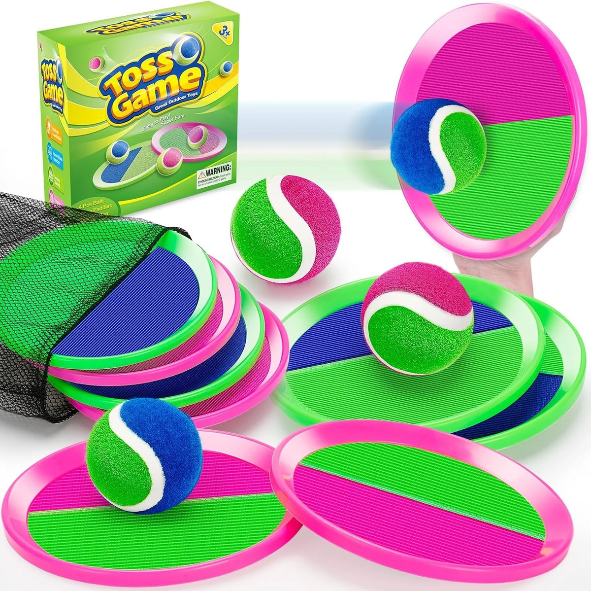 Parent Child Sticky Toss Catch Ball Game Set for Kids