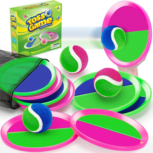 Parent Child Sticky Toss Catch Ball Game Set for Kids