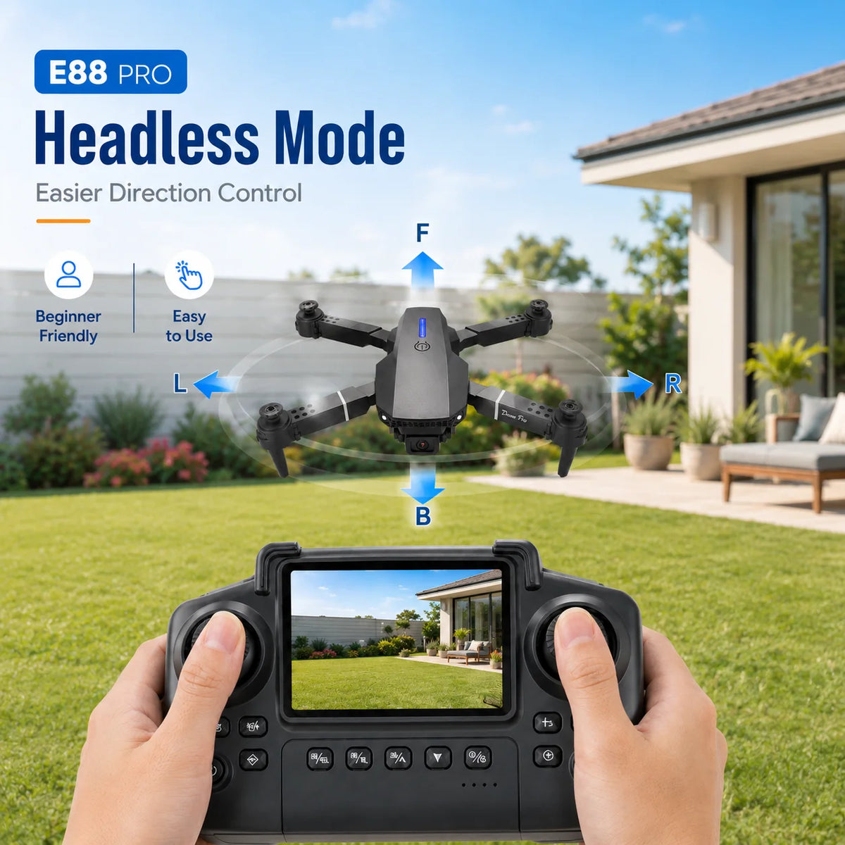 ZNLYRION Foldable FPV Drone With Dual Camera And Remote Control
