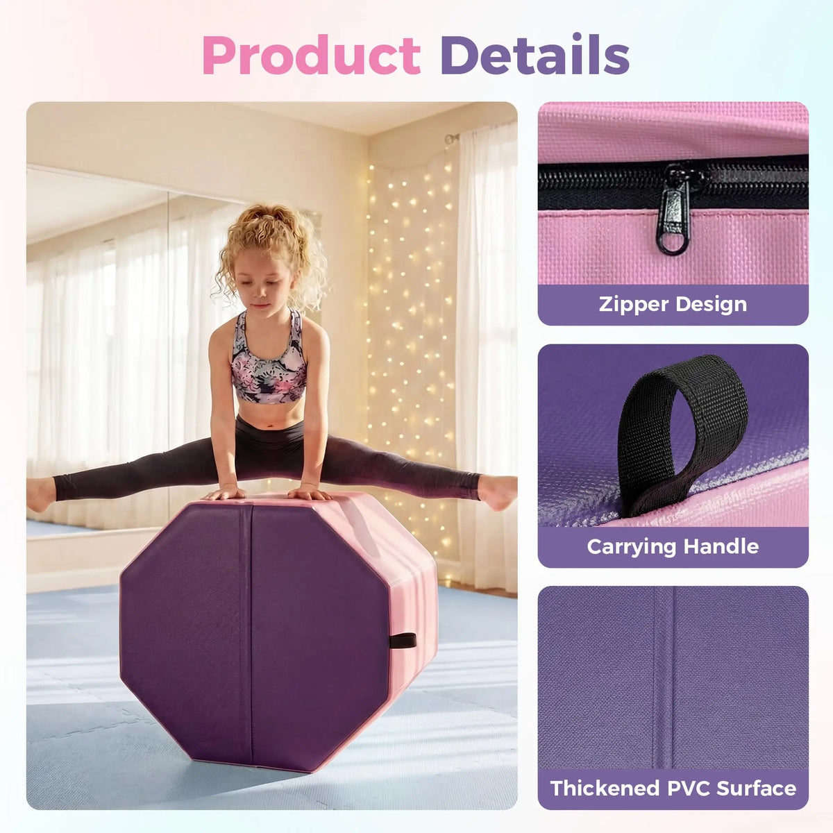 Gymnastics Backbend Somersault Trainer Octagon Tumbling Mat For Training