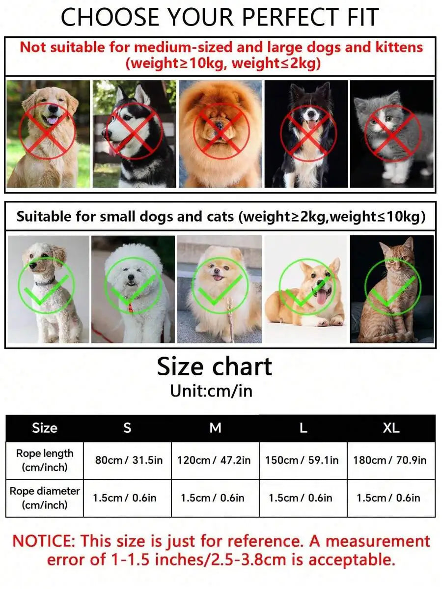Heart Pattern Polyester Pet Leash For Everyday Outdoor Walks