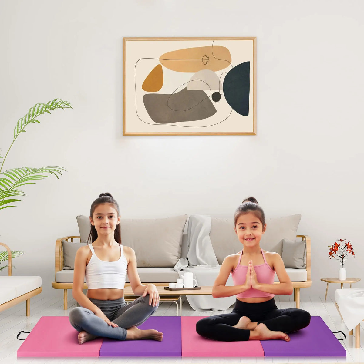 HiMISS Folding Gymnastics Mat for Tumbling Yoga Pilates and Fitness