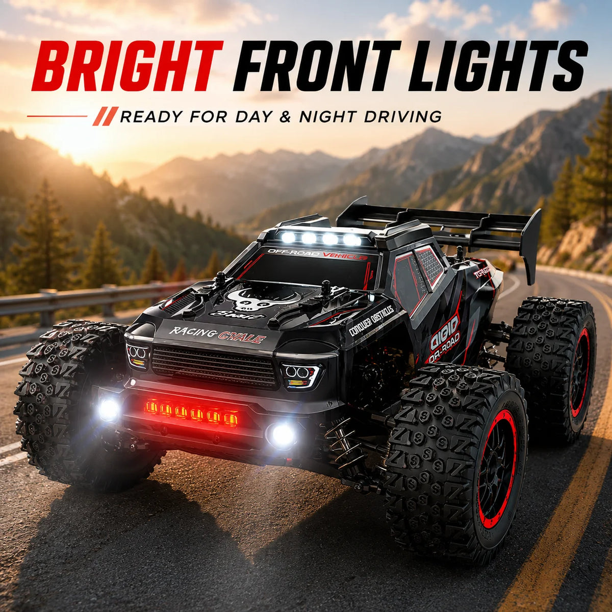 ZNLYRION Brushless RC Truck With Metal Gears And LED Lights
