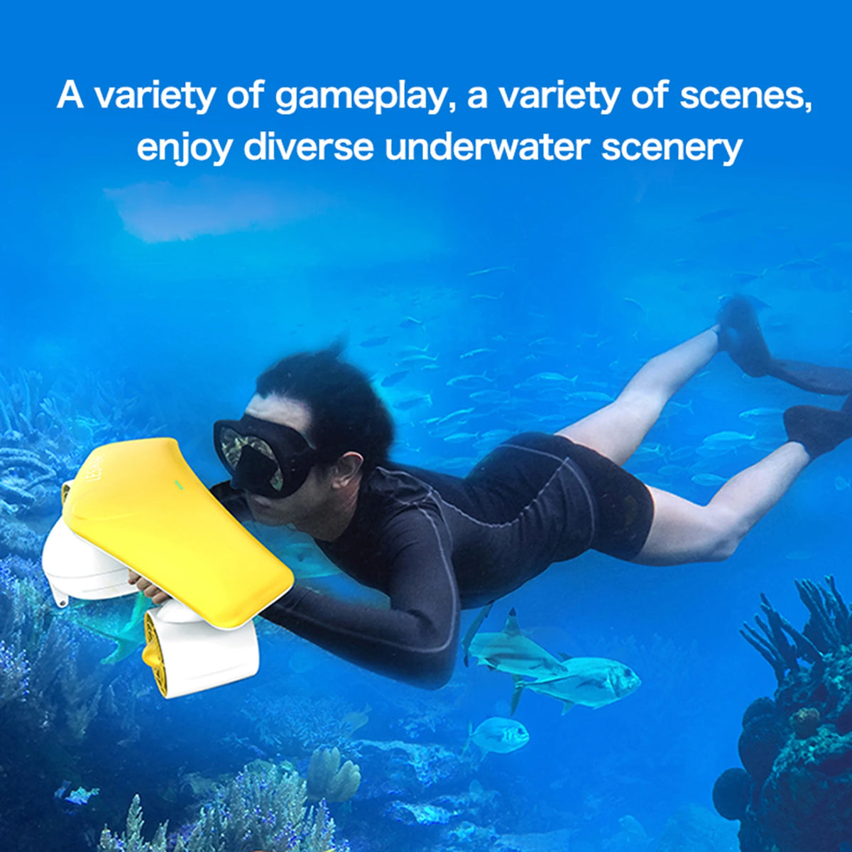 Portable Dual Motor Underwater Scooter for Snorkeling and Diving