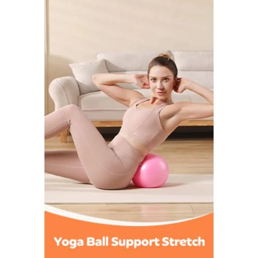 Pilates Workout Kit With Resistance Bands And Yoga Rings Mini Ball