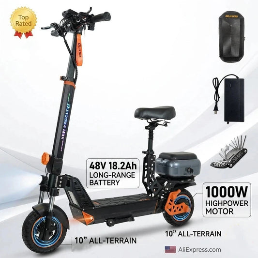 Bikydom Foldable Electric Scooter With Extended Battery Life