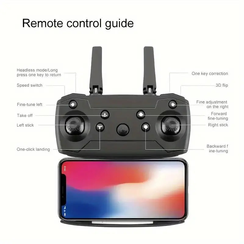 E88 Pro Max Brushless Foldable Drone With Dual Cameras