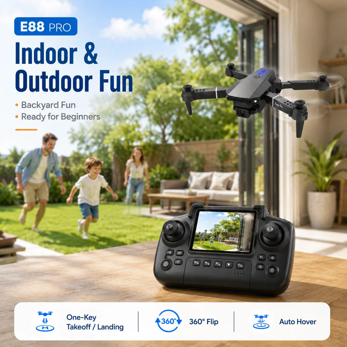 ZNLYRION Foldable FPV Drone With Dual Camera And Remote Control