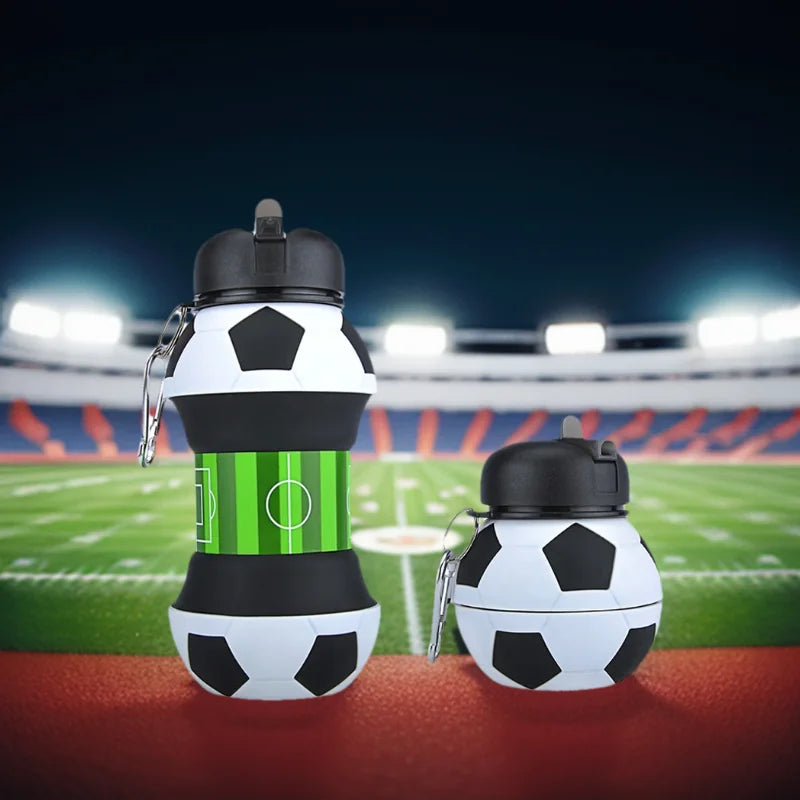 Kids Foldable Sports Water Bottle Leakproof Portable Backpack Cup
