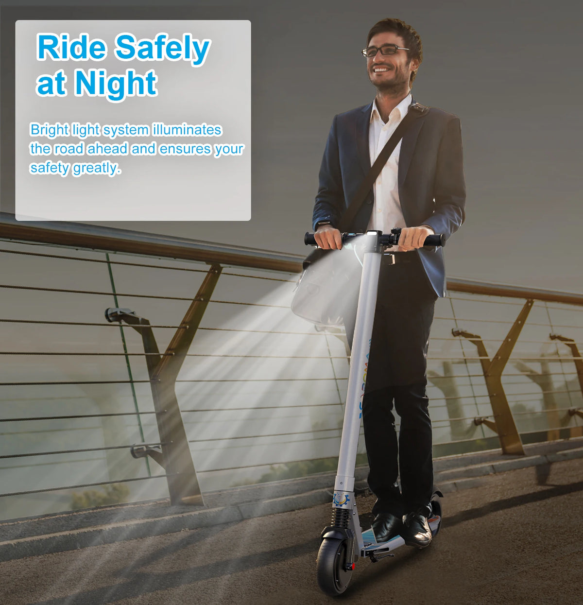 Caroma Folding Electric Scooter With Cruise Control And Shock Absorption