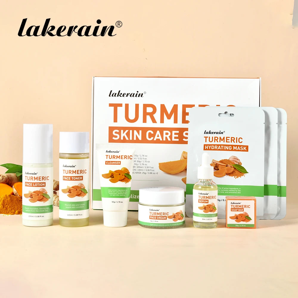 Lakerain Turmeric Skincare Set For Brightening And Nourishing Skin