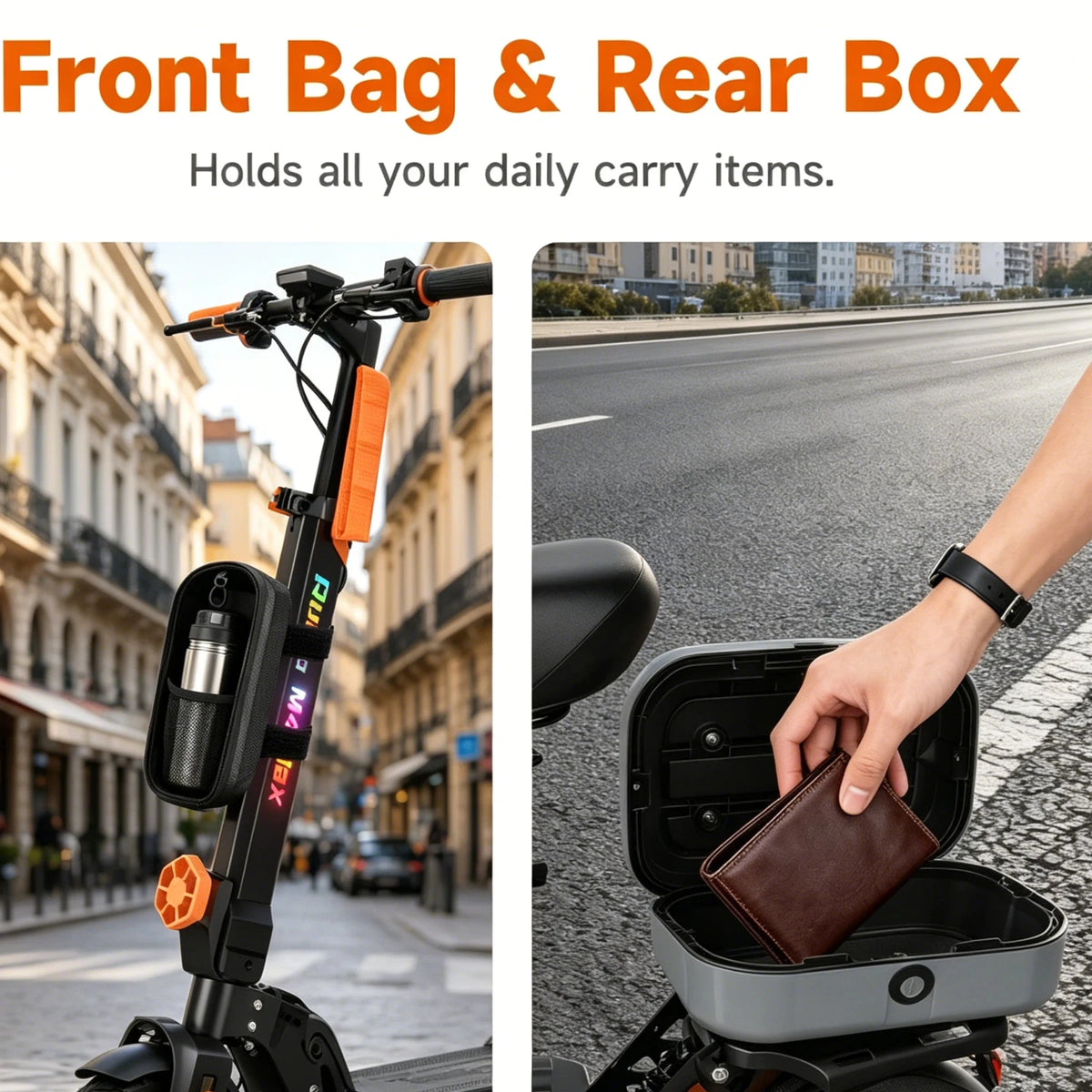 Bikydom Foldable Electric Scooter With Extended Battery Life