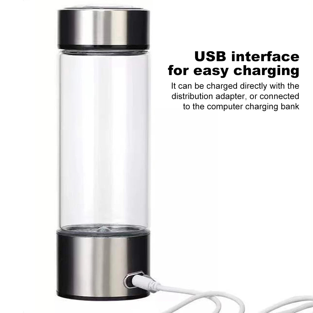 MOJOYCE Electric Hydrogen Water Generator Bottle for Home and Travel
