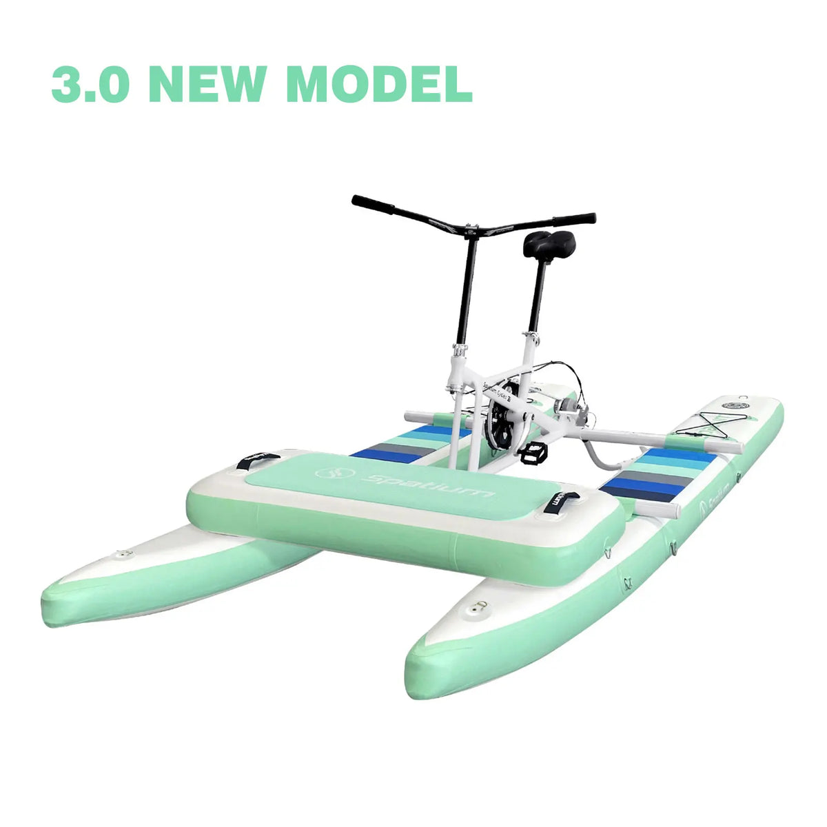 Spatium Inflatable Pontoon Water Bike for Lake Adventures