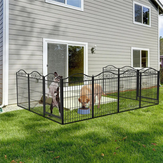 Bingopaw Heavy Duty Metal Dog Playpen Foldable Indoor Outdoor Kennel