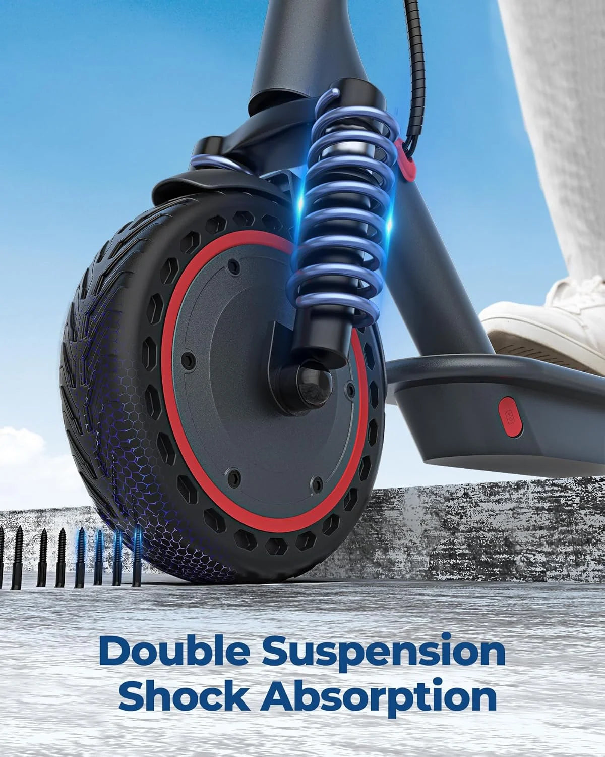 AOVOPRO Ap07 Electric Scooter Featuring Smart App Control Dual Shock