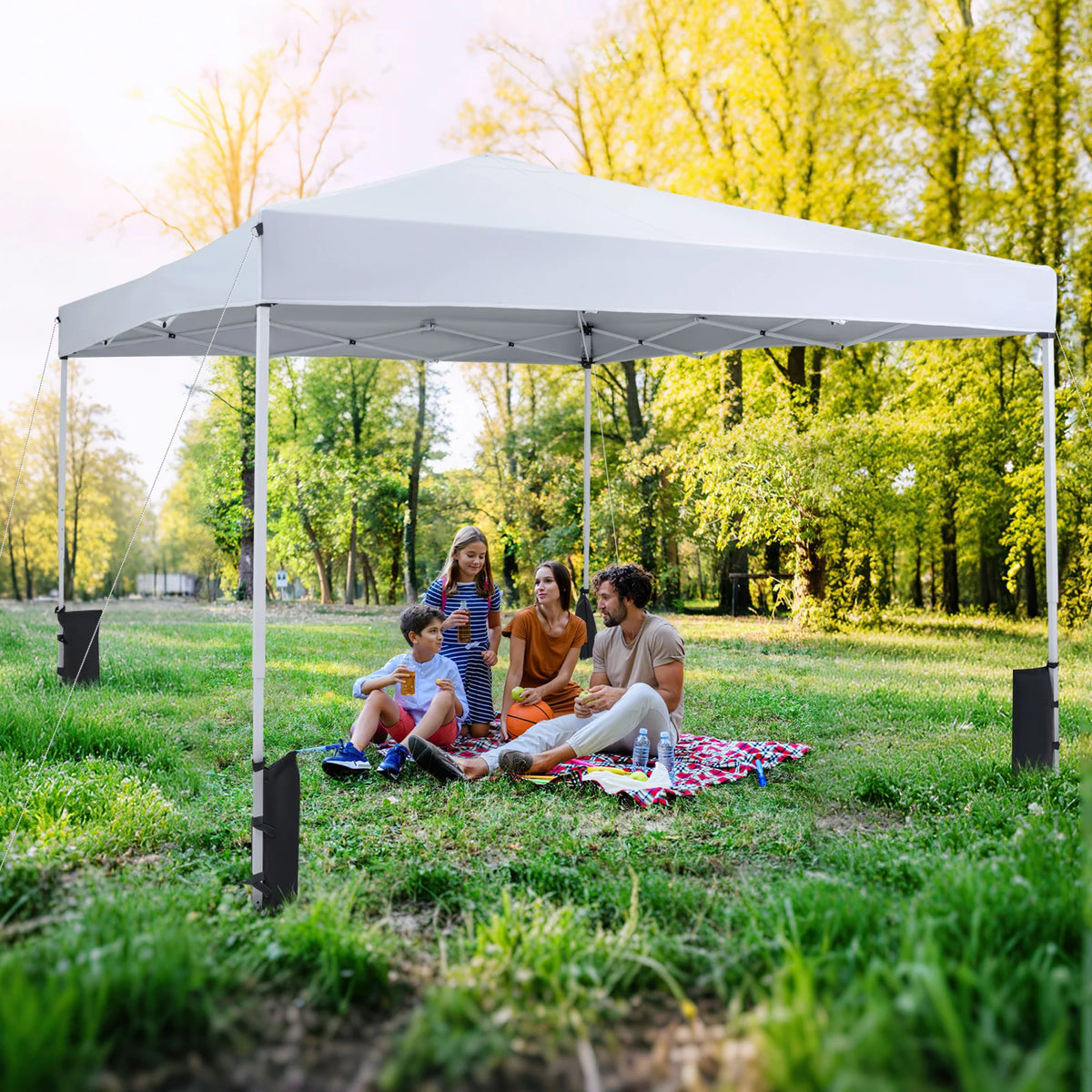 Homasis Pop Up Canopy Tent With Carry Bag And Accessories