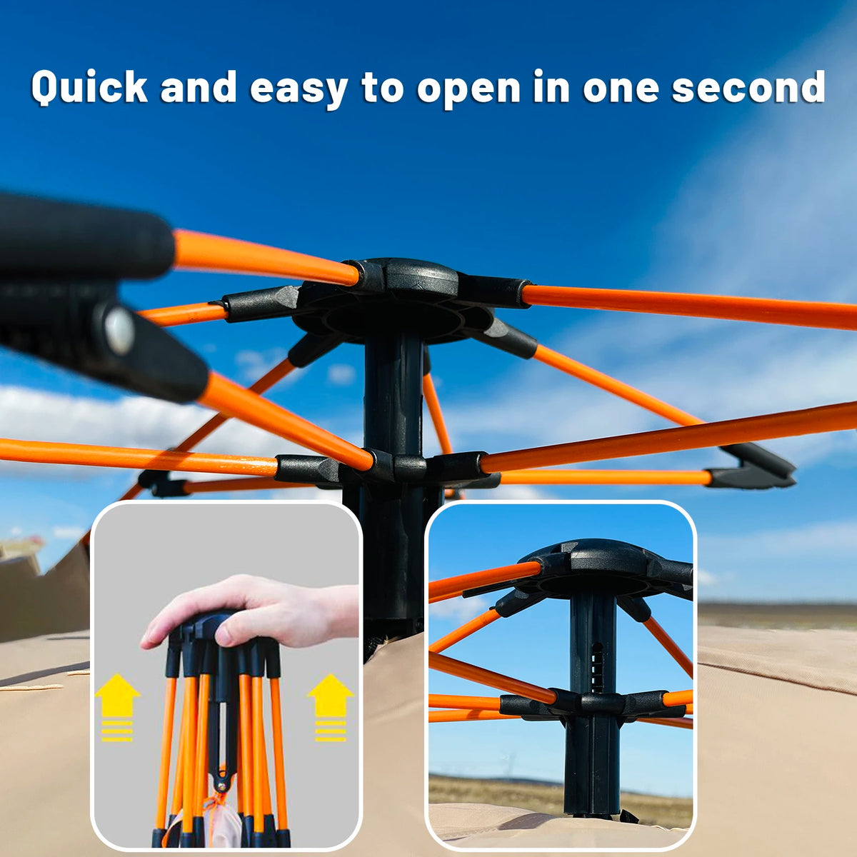 Pakicetus Automatic Pop Up Camping Tent Quick Setup Portable Windproof
