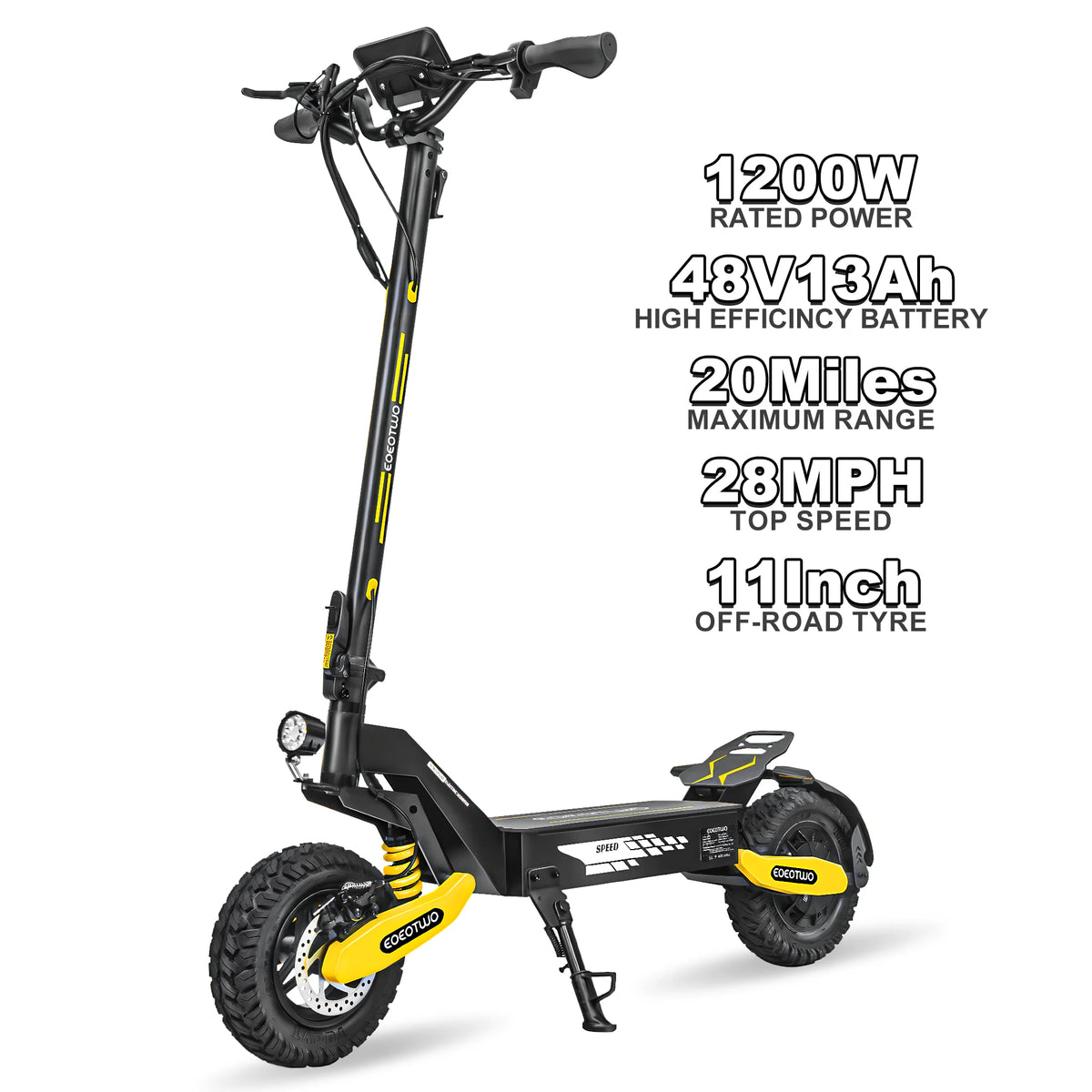 EOEOTWO 1200W Off Road Electric Scooter For Adults Foldable