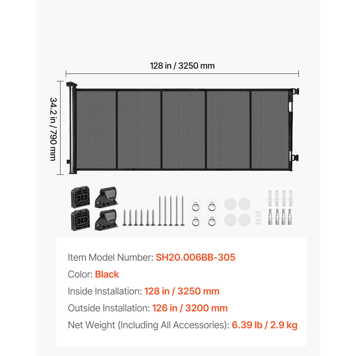 SucceBuy Retractable Baby Gate With Security Lock And Safe Mesh